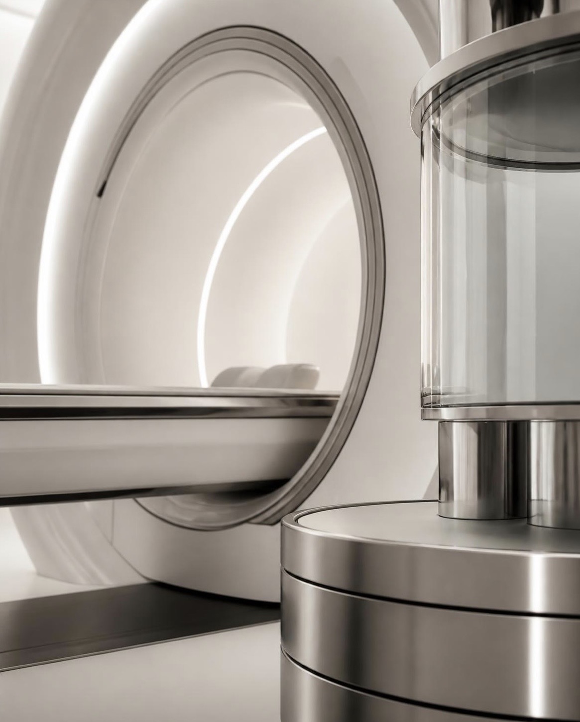 Illuminated scanner bore and precision glass instrumentation in a TIMELAB™ imaging suite